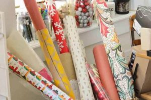 Easy Wrapping Paper Storage DIY Ideas + Solutions | The DIY Hub: Creative Crafts, Repairs & Life Hacks
