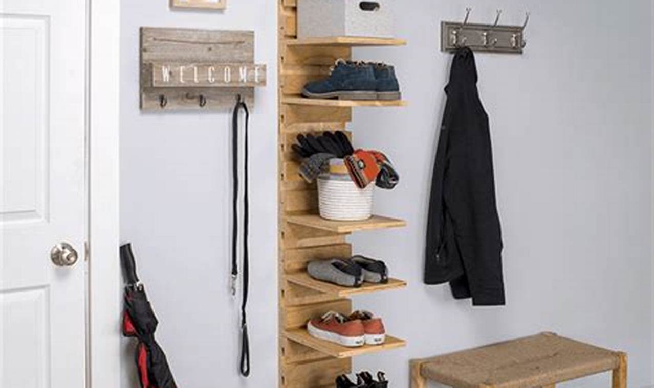 DIY Shoe Rack Wall Ideas: Wall Storage on a Budget! | The DIY Hub: Creative Crafts, Repairs & Life Hacks