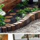 Easy DIY Wood Garden Edging Ideas + Tips | The DIY Hub: Creative Crafts, Repairs & Life Hacks