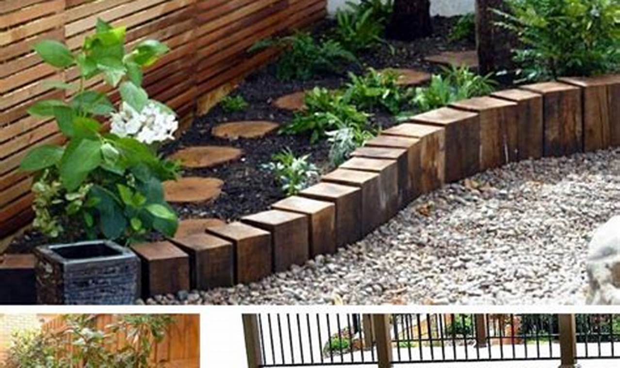 Easy DIY Wood Garden Edging Ideas + Tips | The DIY Hub: Creative Crafts, Repairs & Life Hacks