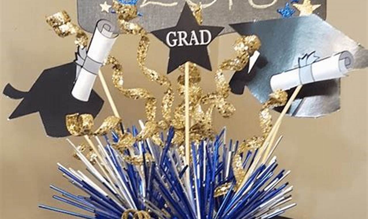 Easy DIY Graduation Centerpieces on a Budget + Ideas! The DIY Hub: Creative Crafts, Repairs & Life Hacks Easy DIY Graduation Centerpieces on a Budget + Ideas! | The DIY Hub: Creative Crafts, Repairs & Life Hacks