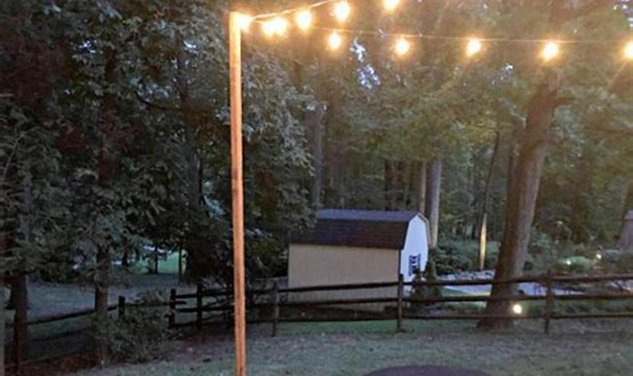 DIY String Light Pole Ideas: Build Your Own Guide | The DIY Hub: Creative Crafts, Repairs & Life Hacks