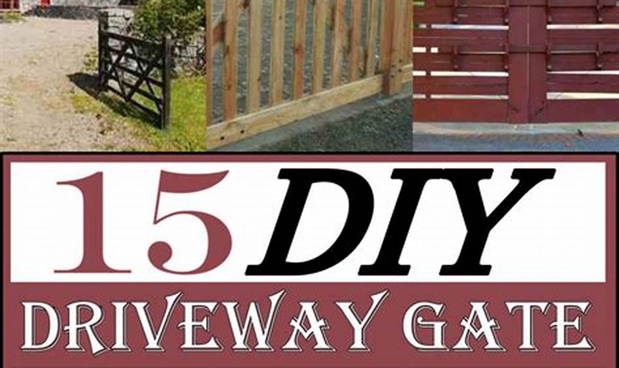 Easy DIY Driveway Gate Ideas + Plans | The DIY Hub: Creative Crafts, Repairs & Life Hacks