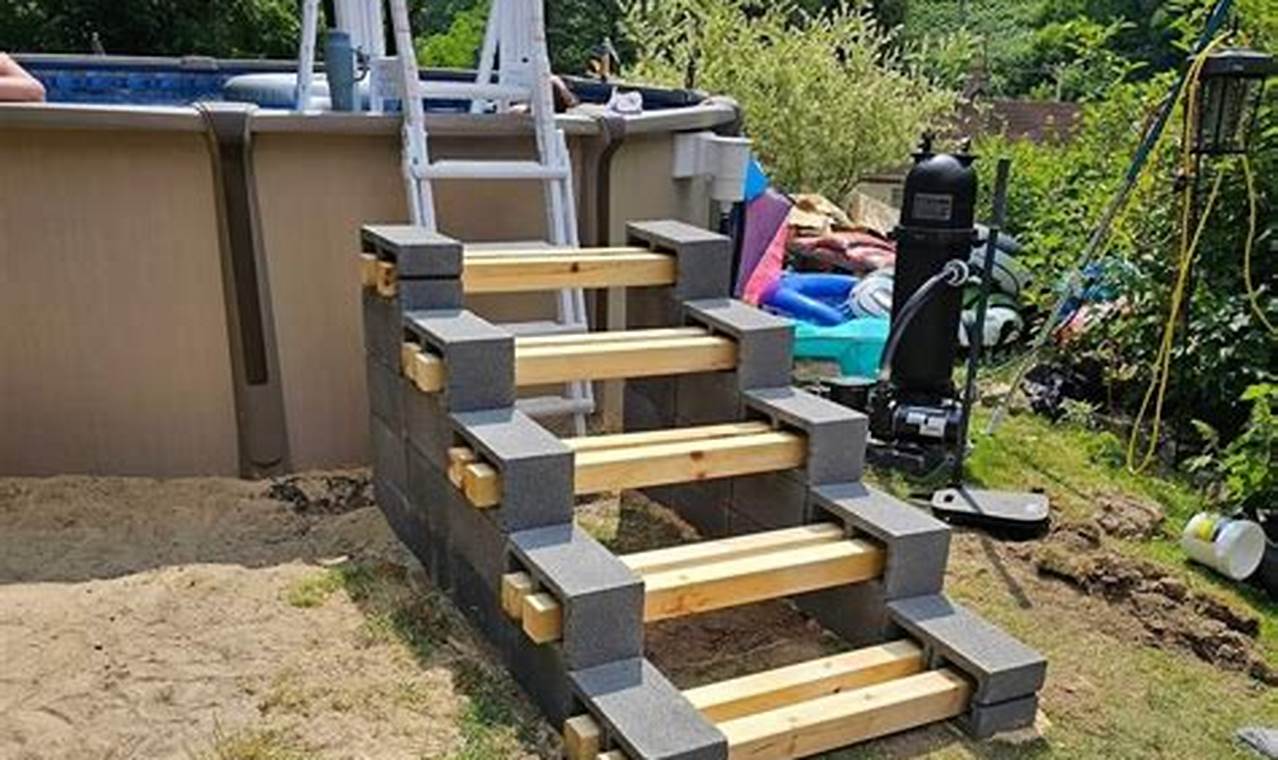 DIY Above Ground Pool Steps: Build Your Own + Ideas